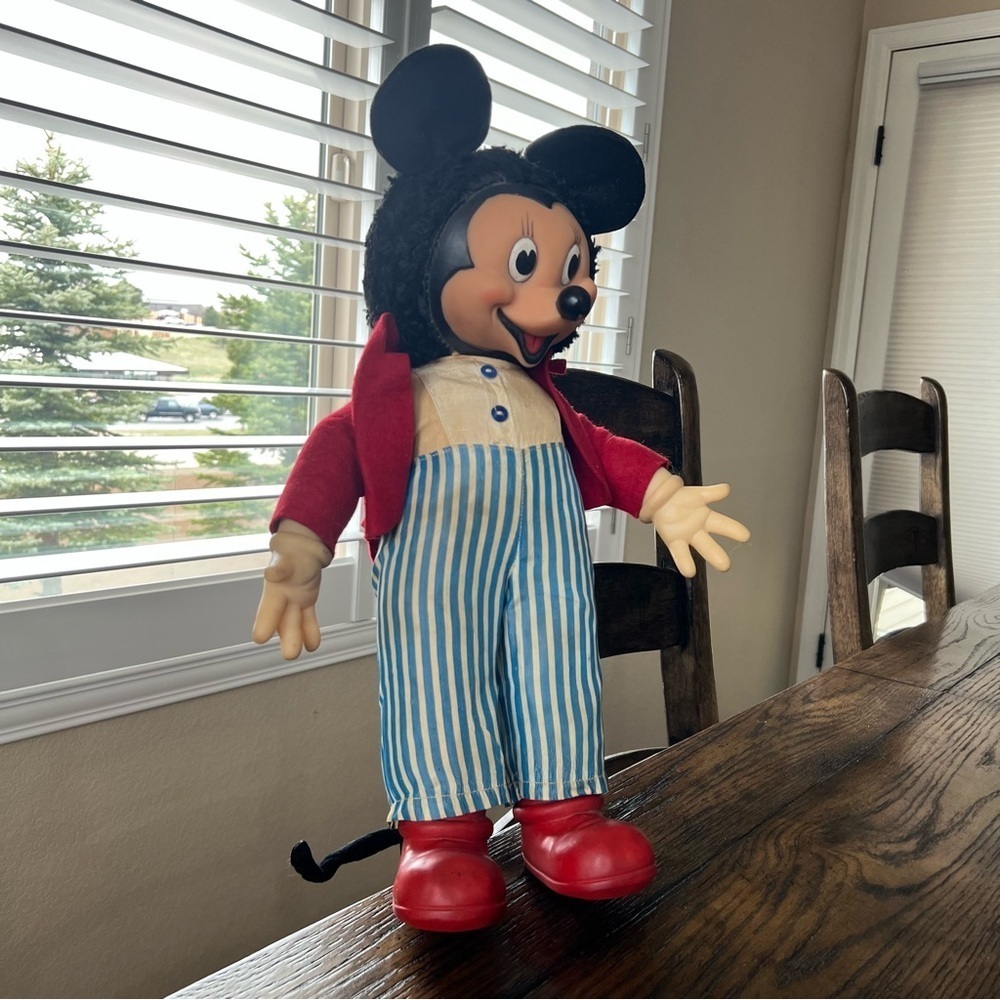 Disney Mickey Mouse Vintage Doll Large “RARE” Rubber, Face, Hands Feet, Large, - Picture 16 of 16
